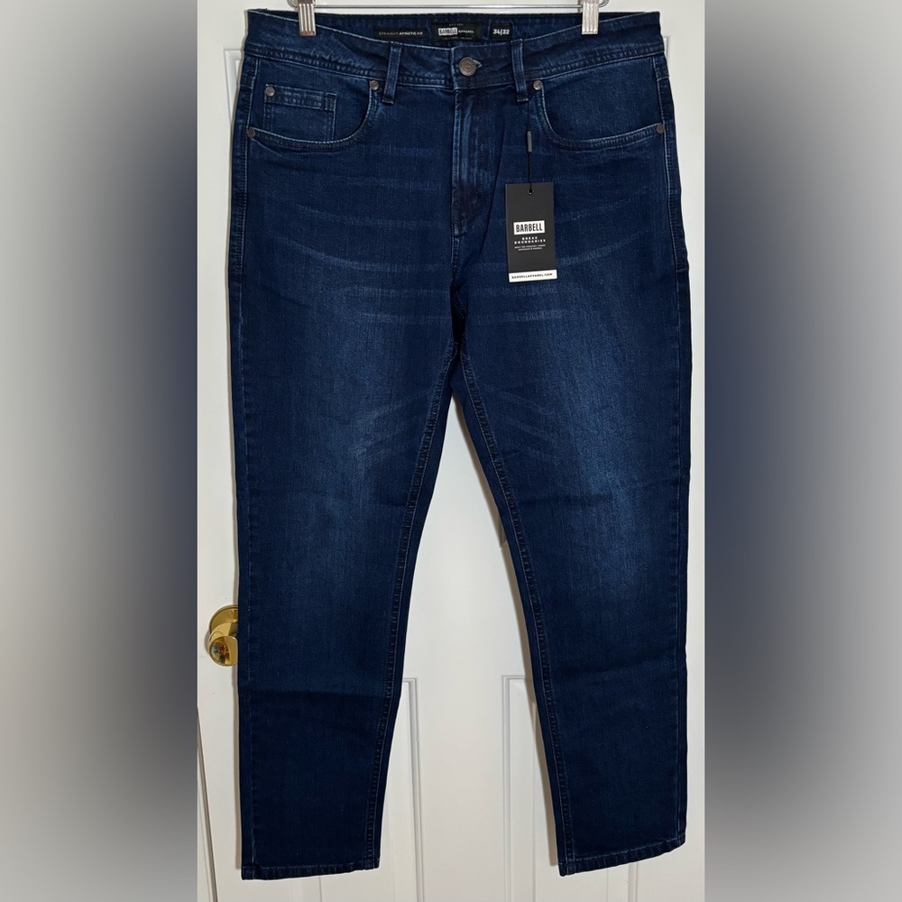 “Barbell Apparel” Men’s Dark Blue Stretch Denim Jeans. (NWT)